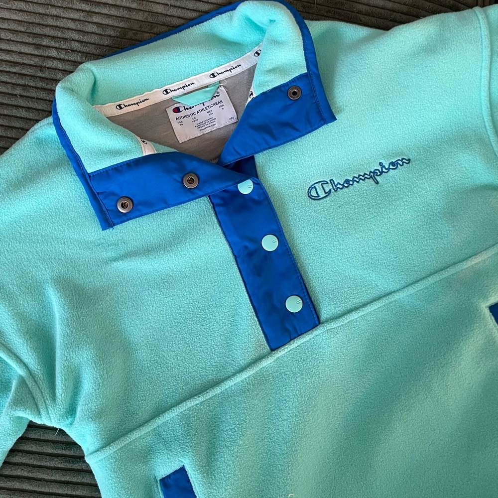 Champion women’s Aqua and Blue Fleece Top